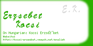 erzsebet kocsi business card